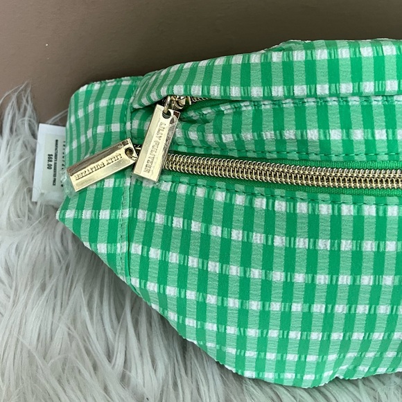 {Lilly Pulitzer} Glenna Belt Bag in Fauna Green Performance Gingham - NWT - Picture 3 of 9